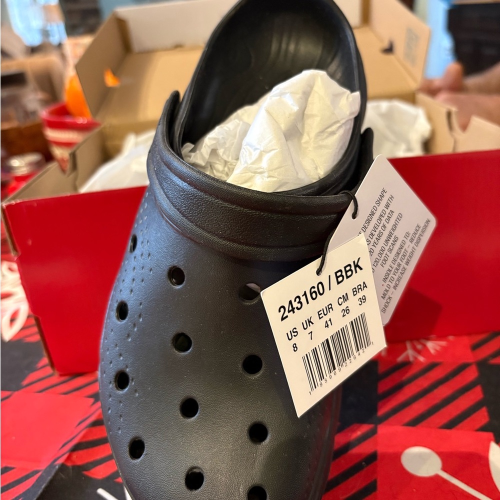 CROCS Black Perforated Mules